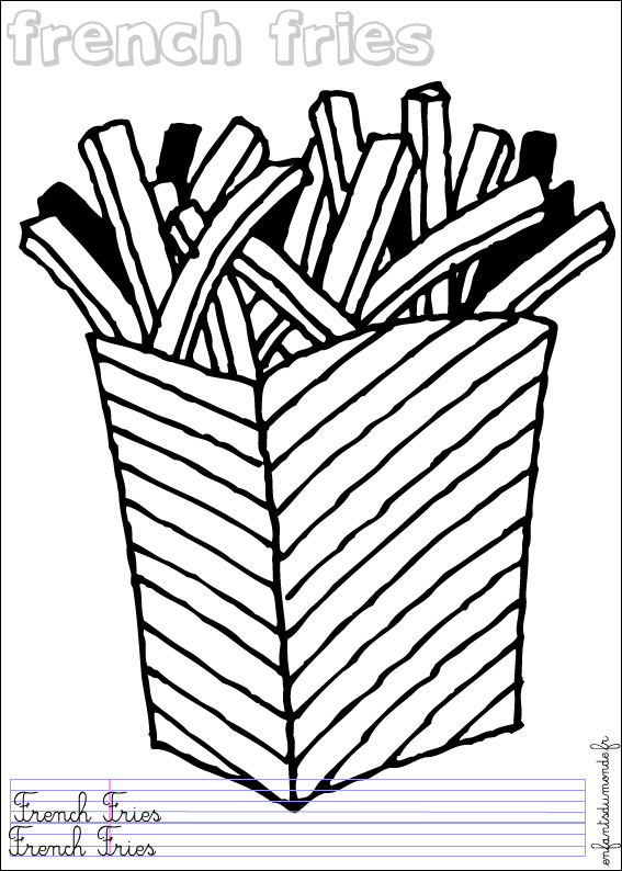 coloriages frites 1